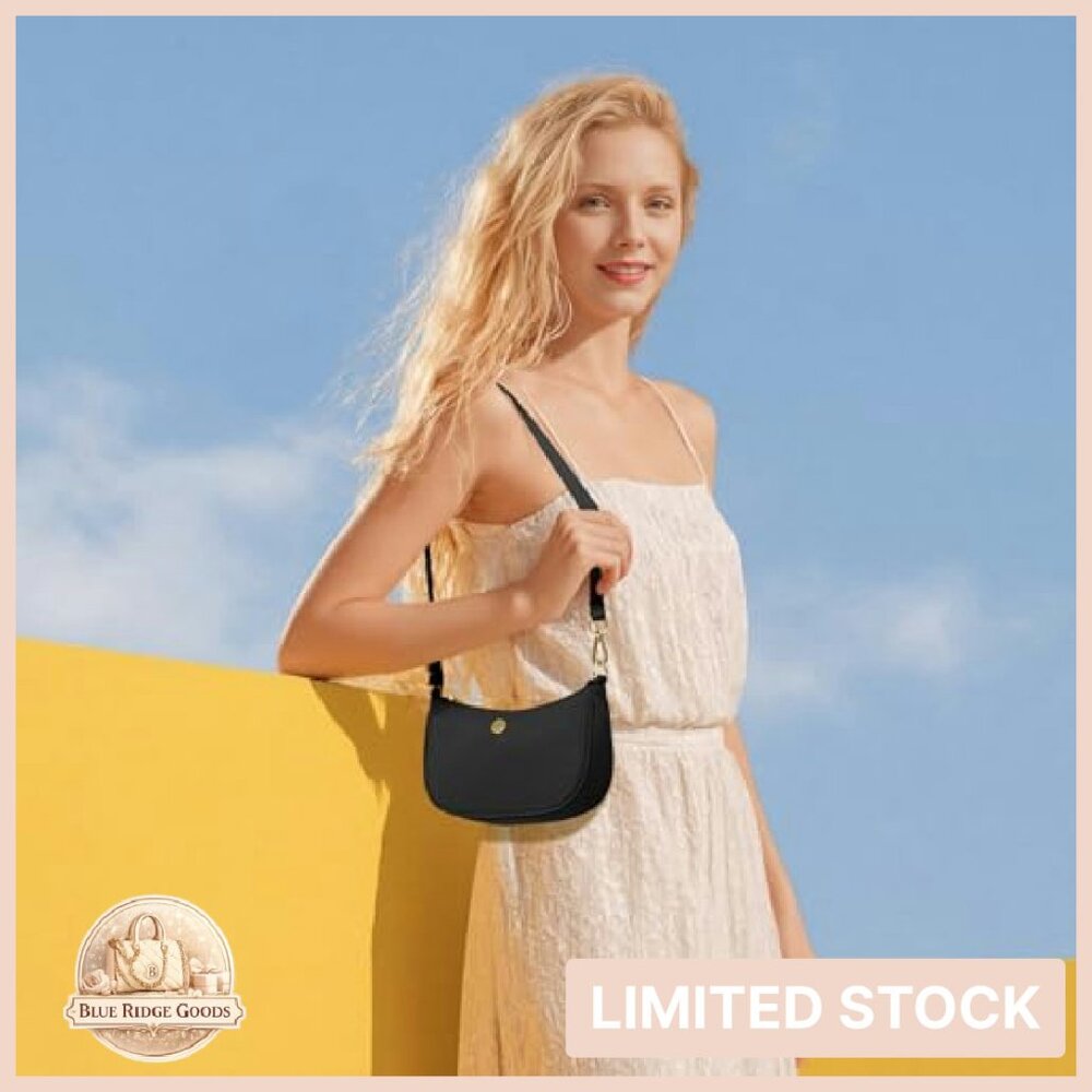 Trendy Crescent Shoulder Bag Nylon Adjustable Strap Chic Minimal Y2K - Picture 3 of 8